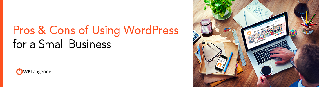 Pros and Cons of Using WordPress for a small business Banner